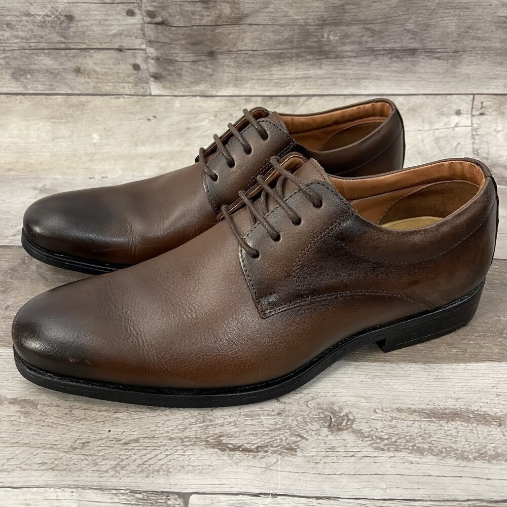 Giorgio Brutini Le Glove Size 8 Brown Leather Oxford Dress Shoes Lace Up‎